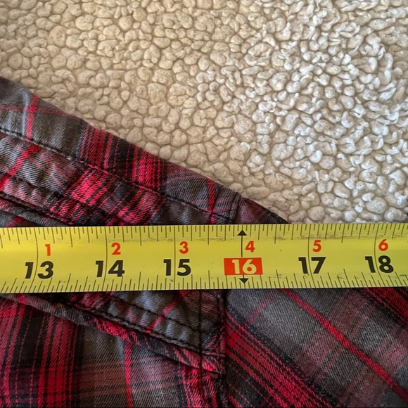 Carbon Classic Fit Red Grey Plaid Button Long Sleeve Shirt - Picture 9 of 10